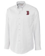 Boston Red Sox Cutter & Buck Epic Easy Care Nailshead Mens Long Sleeve Dress Shirt White Mannequin