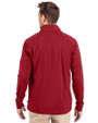 Oklahoma Sooners 2026 NCAA Mens Baseball College World Series Champions Cutter & Buck Adapt Recycled Soft Knit Stretch  Mens Quarter Zip Pullover Cardinal Red Back
