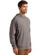 Oklahoma Sooners 2026 NCAA Mens Baseball College World Series Champions Cutter & Buck Adapt Recycled Soft Knit Stretch Mens Heathered Hooded Pullover Black Heather Side