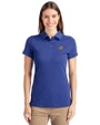 Los Angeles Rams  - Cutter & Buck Advantage Recycled Cotton-Blend Pique Womens Polo Tour Blue Front