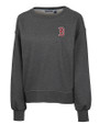 Boston Red Sox Cutter & Buck Saturday Cotton Blend Womens Crew Neck Sweatshirt Charcoal Heather Mannequin