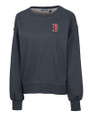 Boston Red Sox Cutter & Buck Saturday Cotton Blend Womens Crew Neck Sweatshirt Navy Blue Heather Mannequin