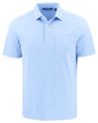 Cutter & Buck Virtue Recycled Heathered Featherlight Pique Mens Pocket Polo Atlas Heather Mannequin