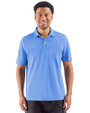 Cutter & Buck Virtue Recycled Heathered Featherlight Pique Mens Pocket Polo Chelan Heather Front