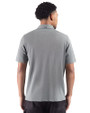 Cutter & Buck Virtue Recycled Heathered Featherlight Pique Mens Pocket Polo Hunter Heather Back