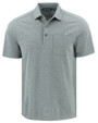 Cutter & Buck Virtue Recycled Heathered Featherlight Pique Mens Pocket Polo Hunter Heather Mannequin