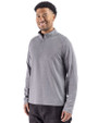 Cutter & Buck Virtue Recycled Heathered Featherlight Pique Mens Big & Tall Quarter-Zip Pullover Black Heather Side