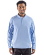 Cutter & Buck Virtue Recycled Heathered Featherlight Pique Mens Quarter-Zip Pullover Atlas Heather Front