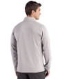 Cutter & Buck Virtue Recycled Heathered Featherlight Pique Mens Quarter-Zip Pullover Polished Heather Back