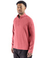 Cutter & Buck Virtue Recycled Heathered Featherlight Pique Mens Quarter-Zip Pullover Red Heather Side