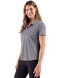 Cutter & Buck Virtue Recycled Heathered Featherlight Pique Womens Polo Black Heather Side