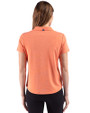 Cutter & Buck Virtue Recycled Heathered Featherlight Pique Womens Polo College Orange Heather Back