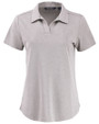 Cutter & Buck Virtue Recycled Heathered Featherlight Pique Womens Polo Polished Heather Mannequin