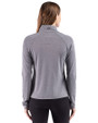 Cutter & Buck Virtue Recycled Heathered Featherlight Pique Womens Quarter Zip Pullover Black Heather Back