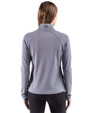 Cutter & Buck Virtue Recycled Heathered Featherlight Pique Womens Quarter Zip Pullover Navy Blue Heather Back