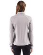 Cutter & Buck Virtue Recycled Heathered Featherlight Pique Womens Quarter Zip Pullover Polished Heather Back
