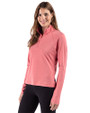 Cutter & Buck Virtue Recycled Heathered Featherlight Pique Womens Quarter Zip Pullover Red Heather Side