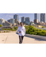 Cutter & Buck Skyline Windowpane Recycled Long Sleeve Button Down Mens Dress Shirt Elemental Grey Lifestyle 2