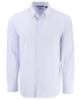 Cutter & Buck Skyline Windowpane Recycled Long Sleeve Button Down Mens Dress Shirt French Blue Mannequin