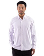 Cutter & Buck Skyline Windowpane Recycled Long Sleeve Button Down Mens Dress Shirt Red Front