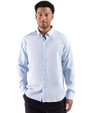 Cutter & Buck Skyline End on End Recycled Long Sleeve Mens Dress Shirt  Atlas Light Blue Front