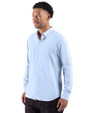 Cutter & Buck Skyline End on End Recycled Long Sleeve Mens Dress Shirt  Tour Blue Side