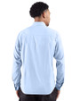 Cutter & Buck Skyline End on End Recycled Long Sleeve Mens Dress Shirt  Tour Blue Back