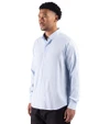 Cutter & Buck Skyline End on End Recycled Long Sleeve Mens Big & Tall Dress Shirt  Atlas Light Blue Side