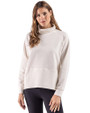 Cutter & Buck Drift Epic Confidence Recycled Textured Knit Womens High Neck Pullover Shell Front