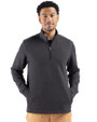 Cutter & Buck Drift Epic Versatility Recycled Textured Knit Mens Quarter Zip Black Front