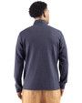 Cutter & Buck Drift Epic Versatility Recycled Textured Knit Mens Quarter Zip Navy Blue Back