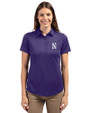 Northwestern Wildcats- Cutter & Buck Prospect Recycled Featherlight Stretch Womens Polo College Purple Front