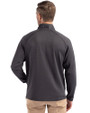 Northwestern Wildcats- Cutter & Buck Peshastin Recycled Grid Fleece Mens Full Zip Jacket Black Heather Back