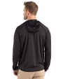 Northwestern Wildcats- Cutter & Buck Prospect Recycled Featherlight Stretch Mens Big & Tall Hooded Pullover Black Back