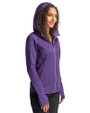 Northwestern Wildcats- Cutter & Buck Mainsail Sweater-Knit Womens Full Zip Hooded Jacket College Purple Heather Side
