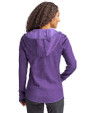 Northwestern Wildcats- Cutter & Buck Mainsail Sweater-Knit Womens Full Zip Hooded Jacket College Purple Heather Back
