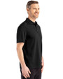 Northwestern Wildcats- Cutter & Buck Advantage Refresh Recycled Cotton-Blend Pique Mens Big & Tall Polo Black Side