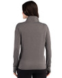 Northwestern Wildcats- Cutter & Buck Forge Recycled Four-Way Stretch Womens Quarter Zip Pullover Dark Black Heather Back