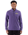 Baltimore Ravens Cutter & Buck Adapt Recycled Soft Knit Stripe Mens Quarter Zip Pullover  College Purple Heather Front