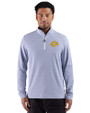 Los Angeles Rams- Cutter & Buck Adapt Recycled Soft Knit Stripe Mens Quarter Zip Pullover  Tour Blue Heather/White Front