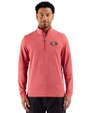 San Francisco 49ers Cutter & Buck Adapt Recycled Soft Knit Stripe Mens Quarter Zip Pullover Cardinal Red Heather Front