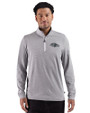 Baltimore Ravens Monochromatic Cutter & Buck Adapt Recycled Soft Knit Stripe Mens Quarter Zip Pullover  Black Heather/White Front