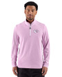 Kansas City Chiefs Monochromatic Cutter & Buck Adapt Recycled Soft Knit Stripe Mens Quarter Zip Pullover  Gelato Heather/White Front