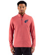 Arizona Cardinals Americana Cutter & Buck Adapt Recycled Soft Knit Stripe Mens Quarter Zip Pullover Cardinal Red Heather Front