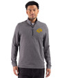 Los Angeles Rams- Cutter & Buck Adapt Recycled Soft Knit Stripe Mens Big & Tall Quarter Zip Pullover Black Heather Front