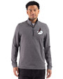 Arizona Cardinals Historic Cutter & Buck Adapt Recycled Soft Knit Stripe Mens Big & Tall Quarter Zip Pullover Black Heather Front