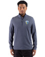 Los Angeles Chargers Historic Cutter & Buck Adapt Recycled Soft Knit Stripe Mens Big & Tall Quarter Zip Pullover Navy Blue Heather Front