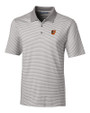 Baltimore Orioles Cutter & Buck Forge Tonal Stripe Stretch Mens Big and Tall Polo Polished Medium Gray Mannequin