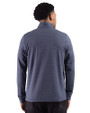 Washington Commanders Americana Cutter & Buck Adapt Recycled Soft Knit Stripe Mens Big & Tall Quarter Zip Pullover Navy Blue Heather Back