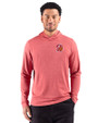 Tampa Bay Buccaneers Historic Cutter & Buck Adapt Recycled Soft Knit Stripe Mens Hooded Pullover Cardinal Red Heather Front